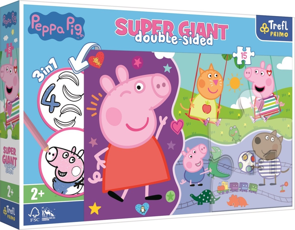 Oboustranné puzzle Prasátko Peppa SUPER GIANT