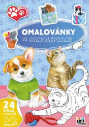 Omalovánky A4 se samolepkami Štěňátka a koťátka