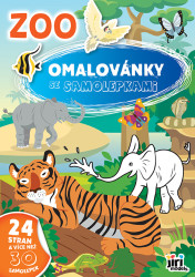 Omalovánky A4 se samolepkami ZOO - kniha z kategorie Omalovánky