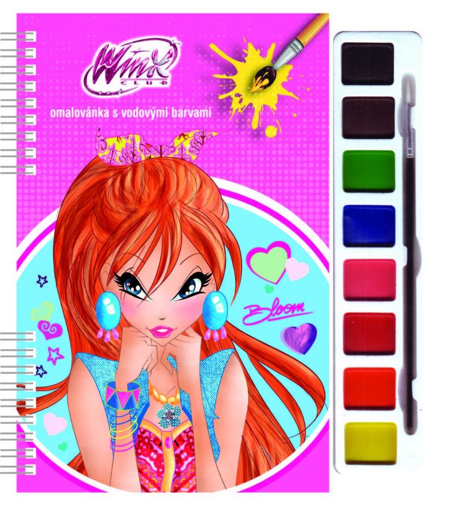 Omalovánky s vodovými barvami Winx Club