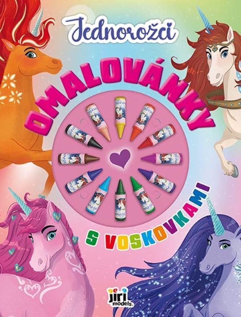 Omalovánky s voskovkami Jednorožci