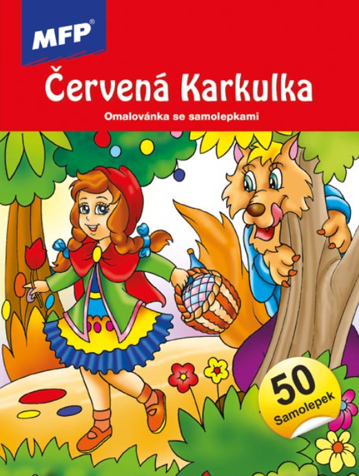 Omalovánky se samolepkami Červená Karkulka 2