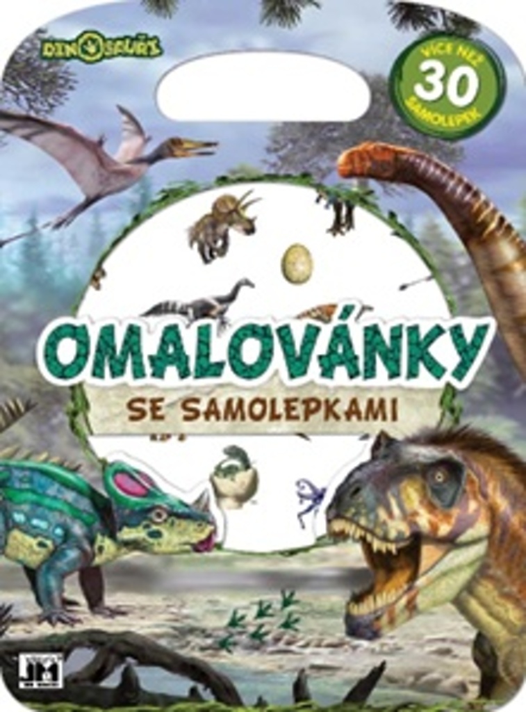 Omalovánky se samolepkami Dino