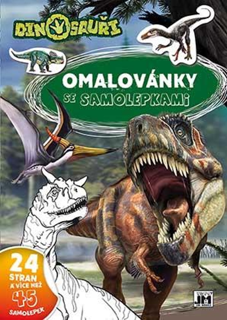 Omalovánky se samolepkami Dinosauři
