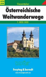 Österreichische Wei Gesamtplan 1:800 000/Rakouské dálkové turistické trasy