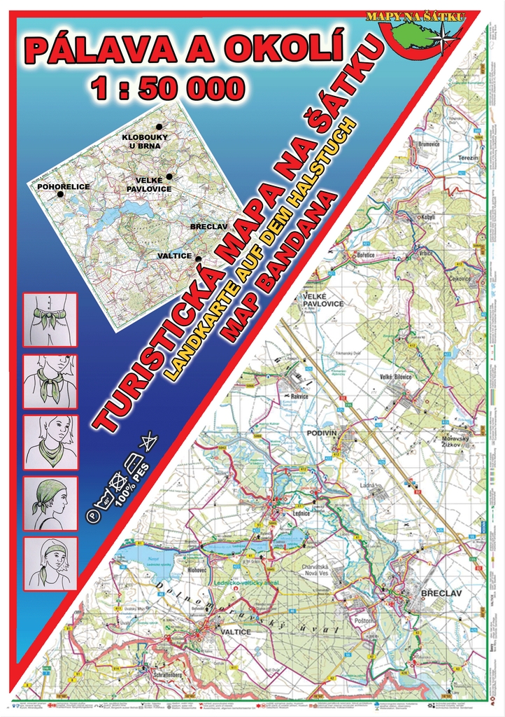 Pálava a okolí Šátek s mapou