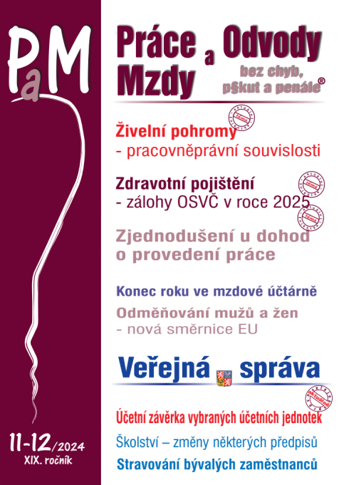 PaM 11-12/2024 Živelní pohromy – pracovněprávní souvislosti