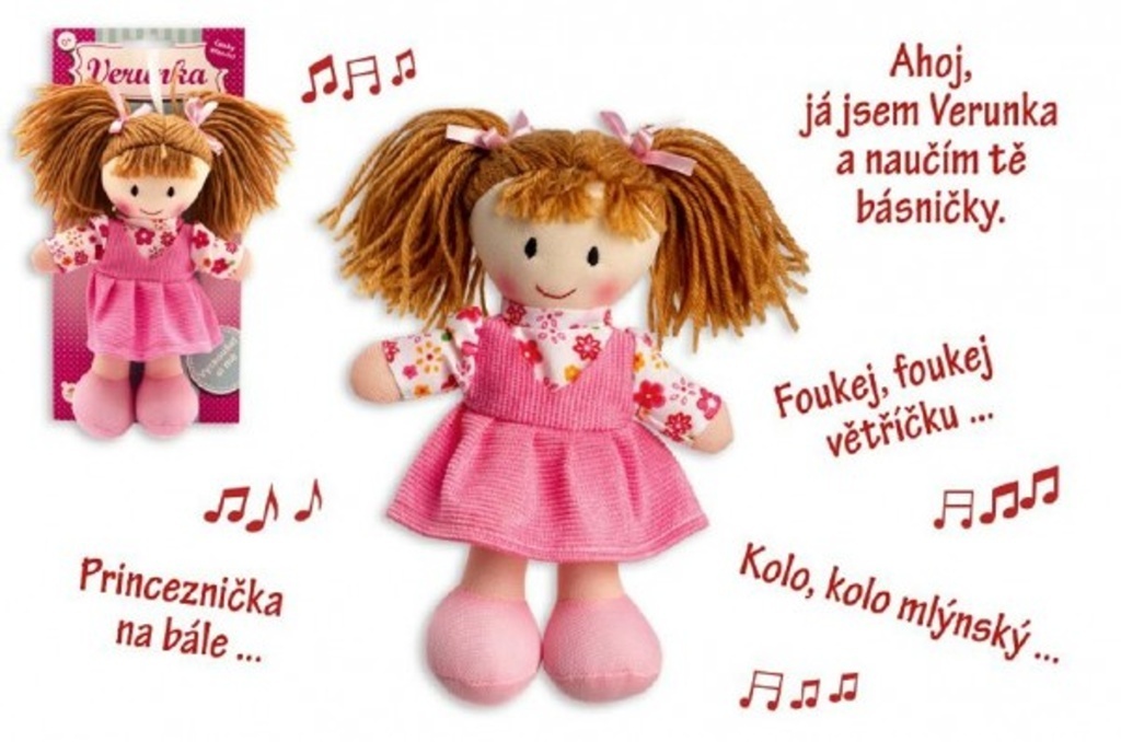 Panenka Verunka hadrová plyš česky mluvící