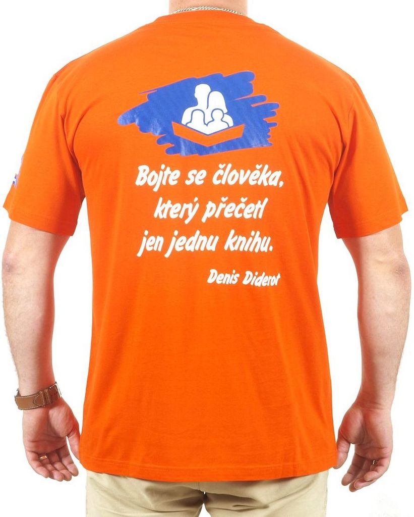Pánské tričko s citátem oranžové 2XL KNIHCENTRUM.cz