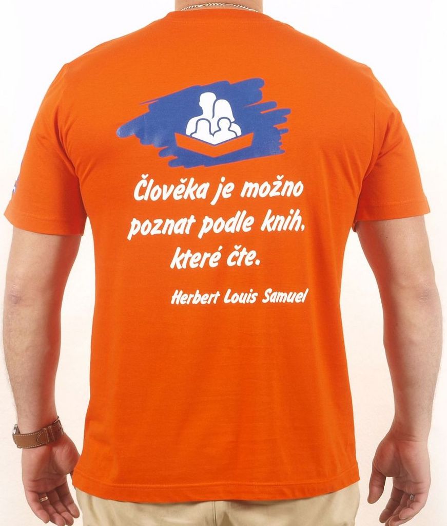 Pánské tričko s citátem oranžové 3XL KNIHCENTRUM.cz