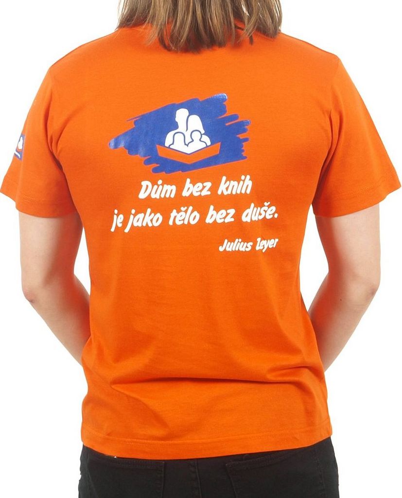 Pánské tričko s citátem oranžové S KNIHCENTRUM.cz