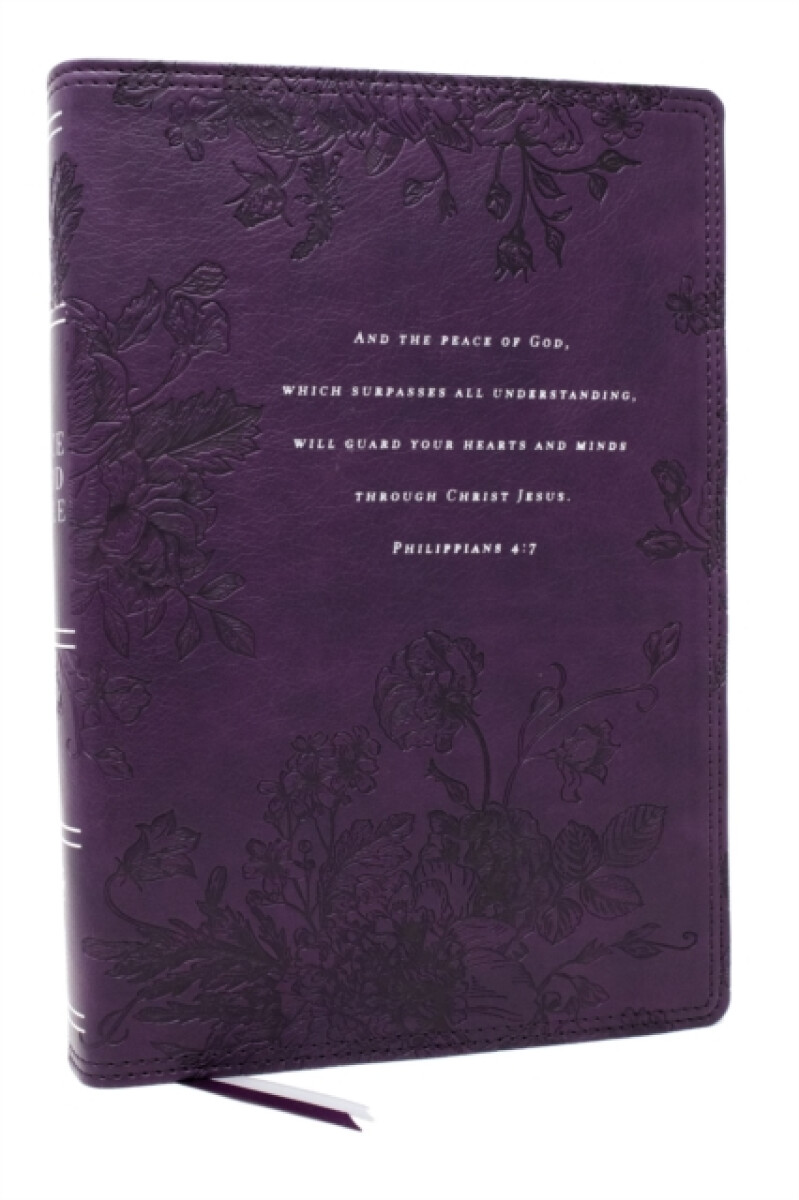 Peace of God Bible: Discover and Experience God's Shalom Throughout the Bible (NKJV, Purple Leathersoft, Red Letter, Comfort Print)
