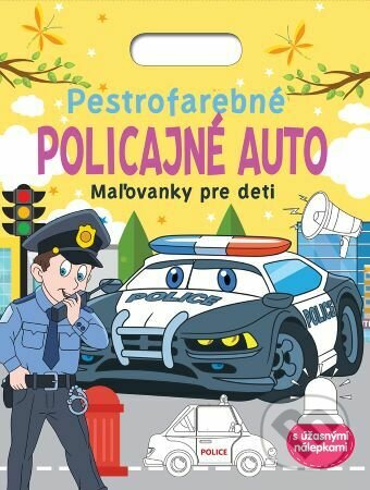 Pestrofarebné policajné auto