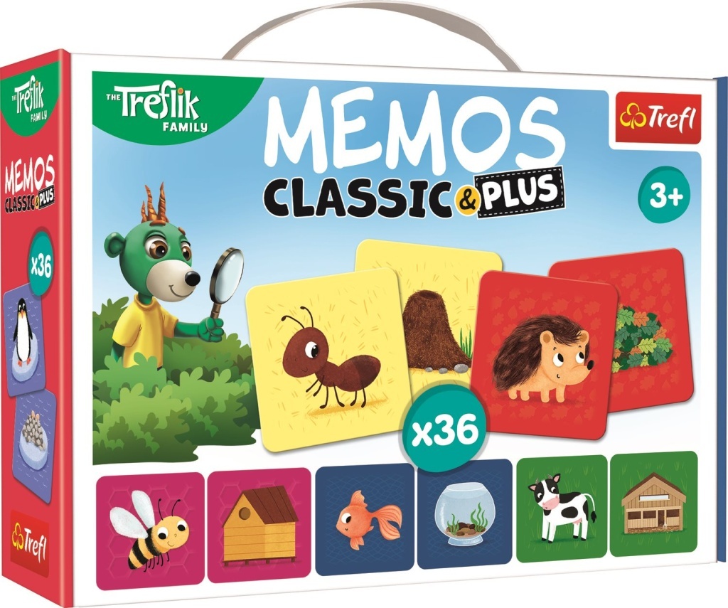 Pexeso Classic&Plus Zvířátka a jejich domečky 3v1