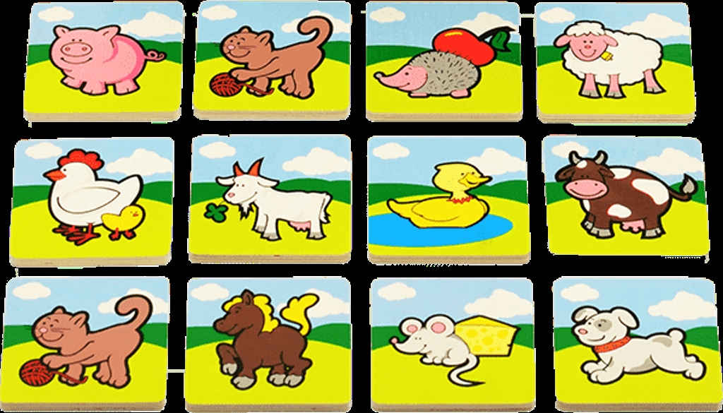 Pexeso Moje první zvířátka dřevěné 24 dílků pro nejmenší