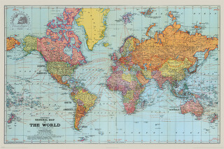 Plakát Stanfords General Map Of The World