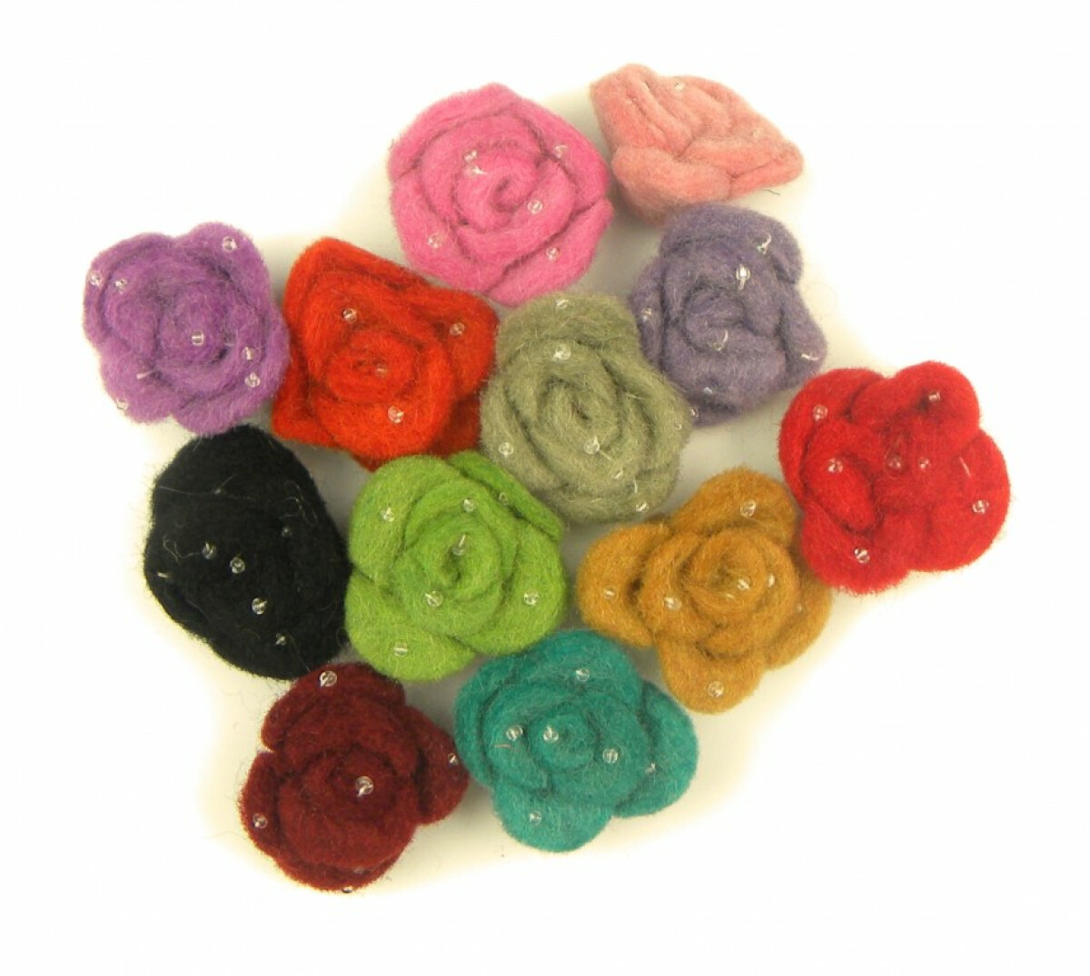 Plstěné růžičky 3D