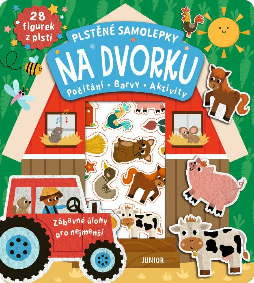 Plstěné samolepky Na dvorku (+ 28 figurek z plsti) - kniha z kategorie Samolepky