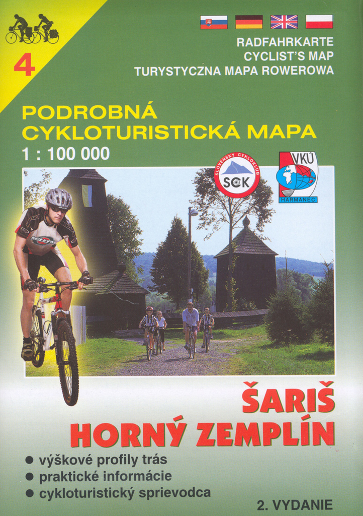 Podrobná cykloturistická mapa Šariš, Horný Zemplín (4)