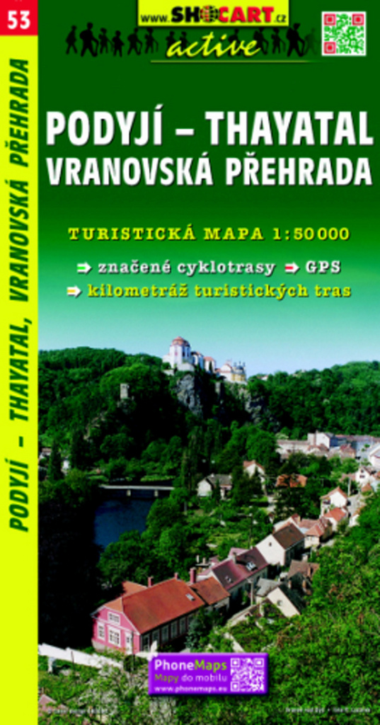 Podyjí - Thayatal, Vranovská přehrada 1:50 000