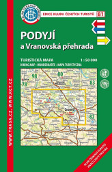 Podyjí, Vranovská přehrada 1:50 000 (KČT 81 9. vydání 2023)