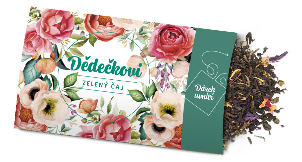 Pohled s dárkem Dědečkovi