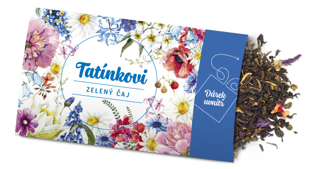 Pohled s dárkem Tatínkovi