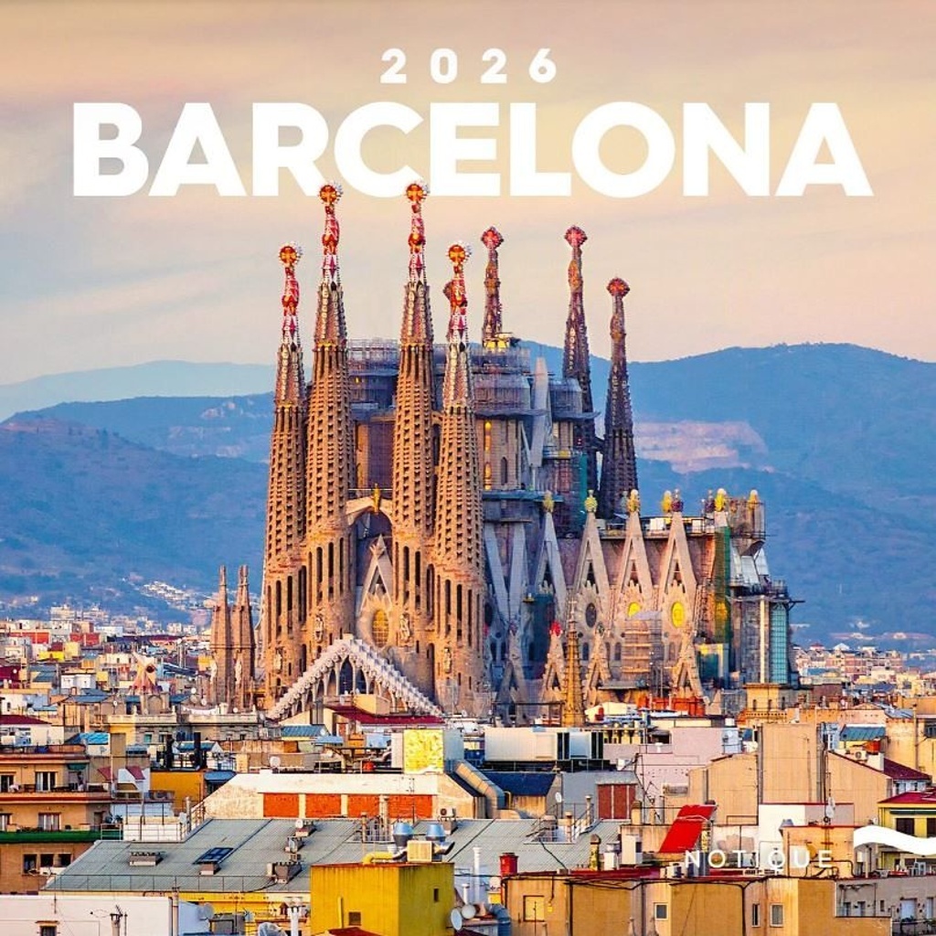 Poznámkový kalendář Barcelona 2026 - nástěnný kalendář