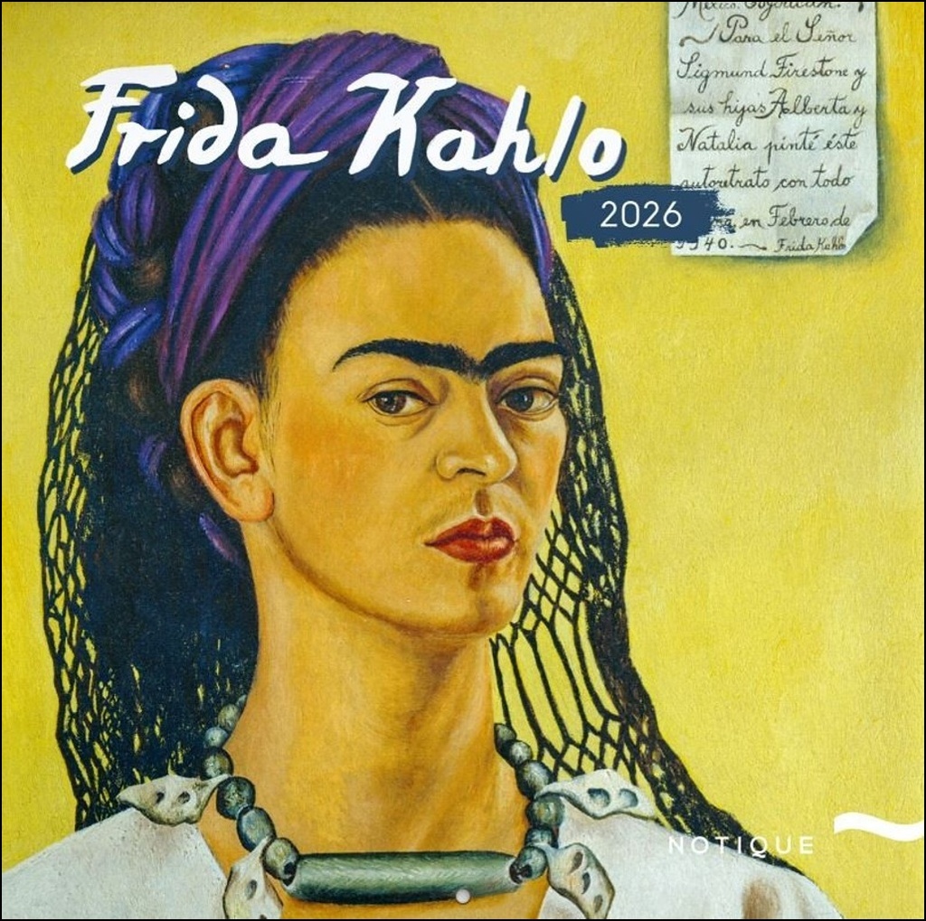 Poznámkový kalendář Frida Kahlo 2026 - nástěnný kalendář