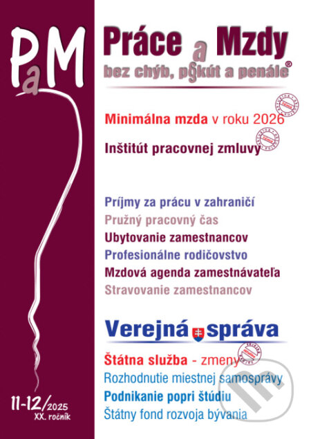 Práce a Mzdy 11-12 / 2025