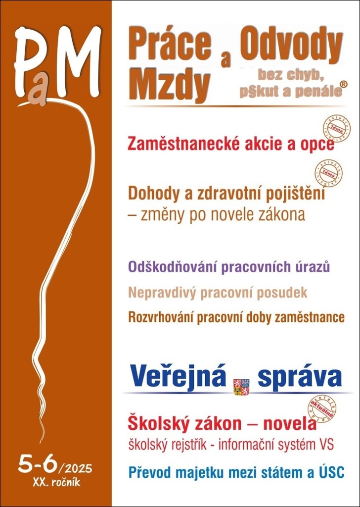 Práce a mzdy 5-6/2025 – Zaměstnanecké akcie a opce - změny