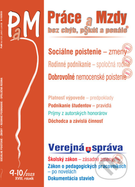 Práce a Mzdy 9-10 / 2023 bez chýb, pokút a penále