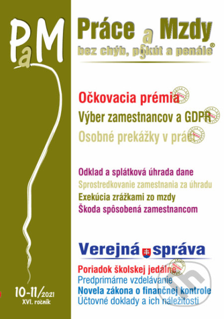 Práce a Mzdy č. 10-11 / 2021