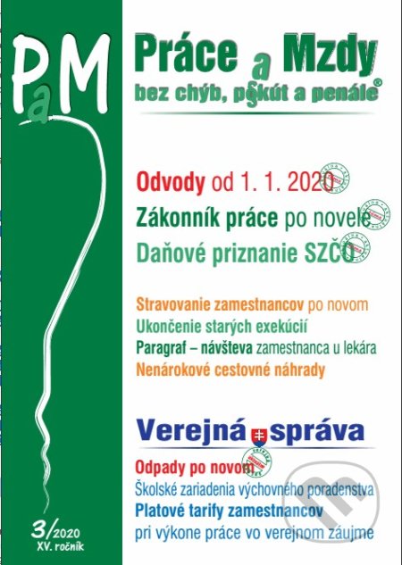 Práce a mzdy (PAM) 3/2020 (Zákonník práce - zmeny, Odpady