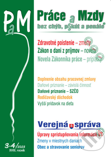 Práce, odvody a mzdy bez chyb, pokut a penále č. 3-4 / 2023