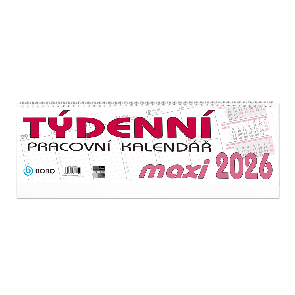 Pracovní kalendář 2026 Maxi - stolní kalendář