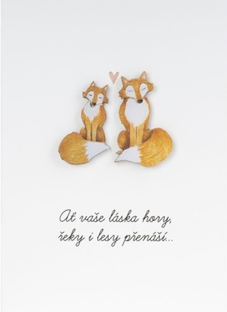 Přání Lišák a liška a brože