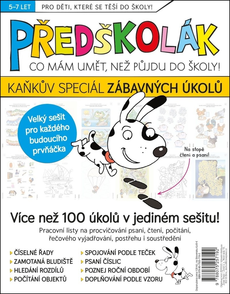 Předškolák Kaňkův speciál zábavných úkolů