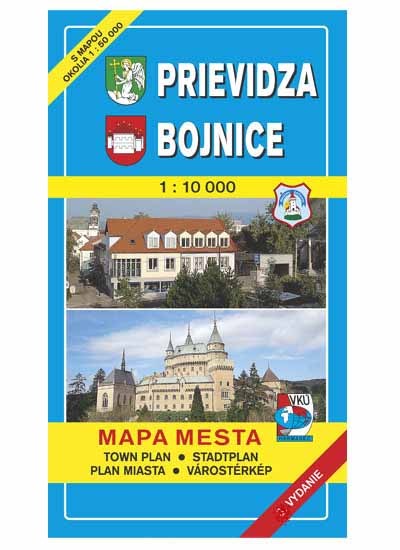 Prievidza Bojnice Mapa mesta Town plan Stadtplan Plan miasta Várostérkép