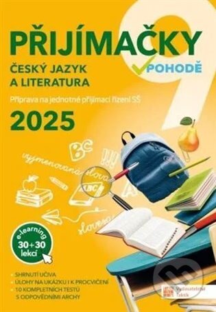 Přijímačky 9 Český jazyk a literatura + E-learning 2025 - kniha z kategorie 2. stupeň