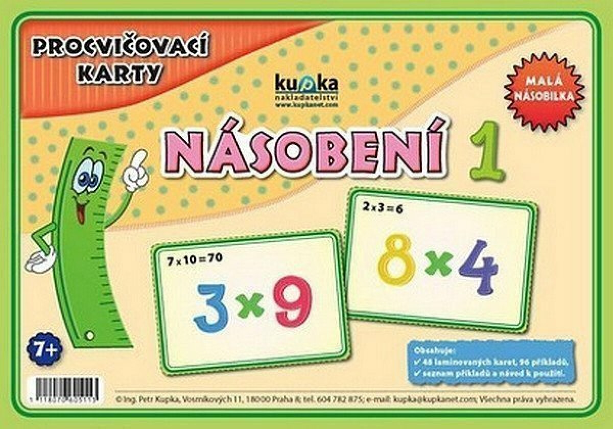 Procvičovací karty - násobení 1 (malá násobilka)