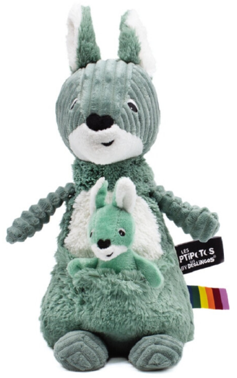 PTIPOTOS Plyšový klokan Allezou zelený