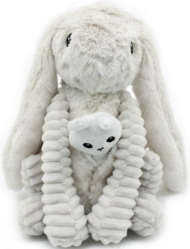 PTIPOTOS Plyšový králík Toudou šedý