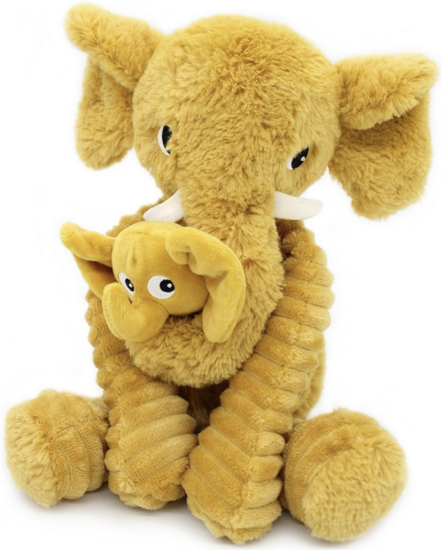 PTIPOTOS Plyšový slon Dimoitou hořčicový