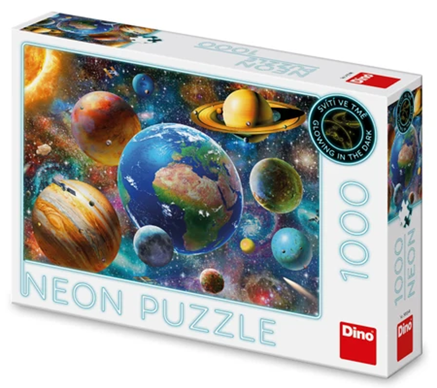 Puzzle 1000 Planety neon