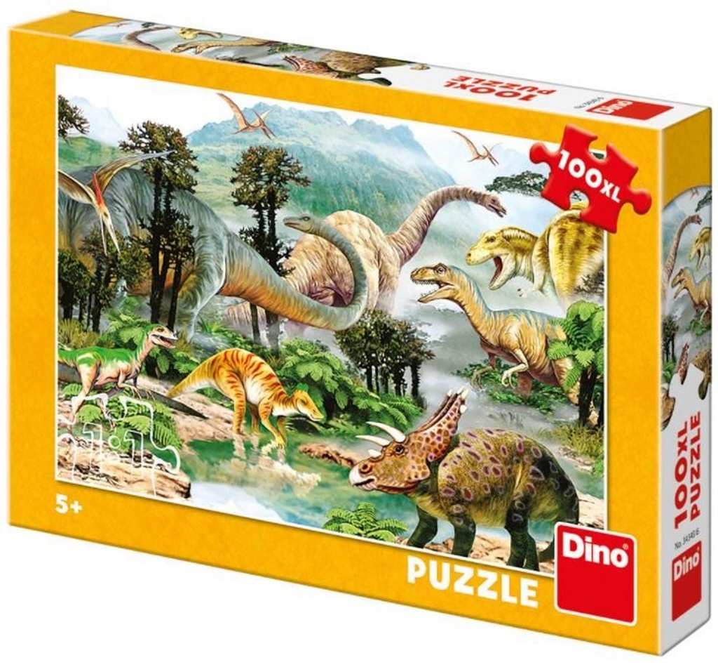 Puzzle 100XL Život dinosaurů