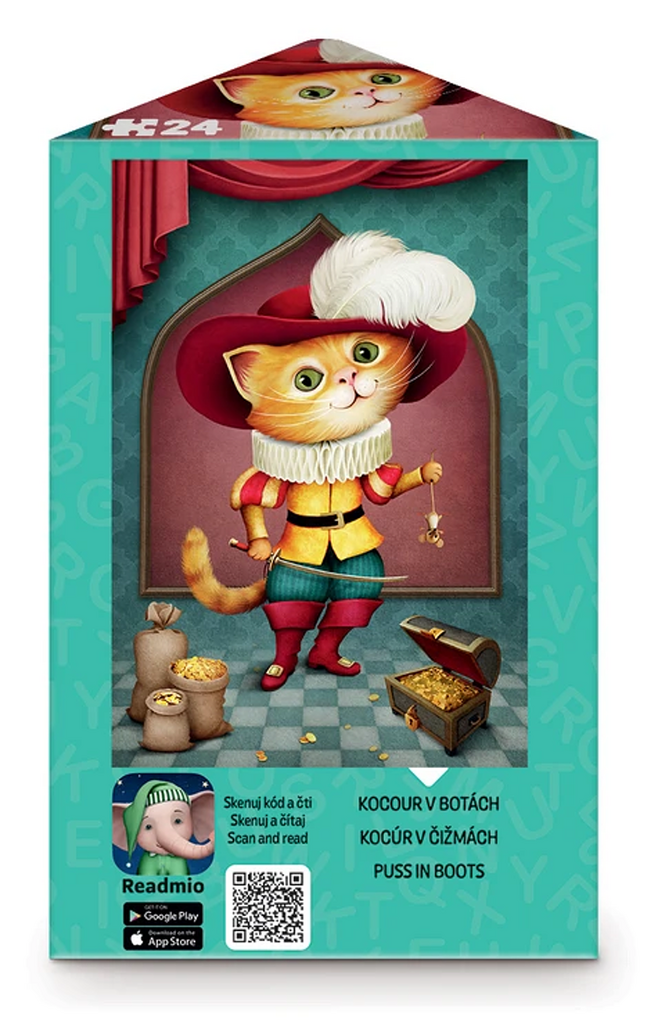 Puzzle 24 triangl Kocour v botách