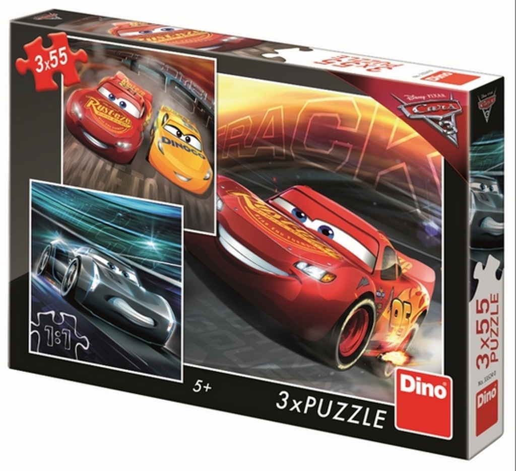 Puzzle 3x55 Cars 3 Trénink