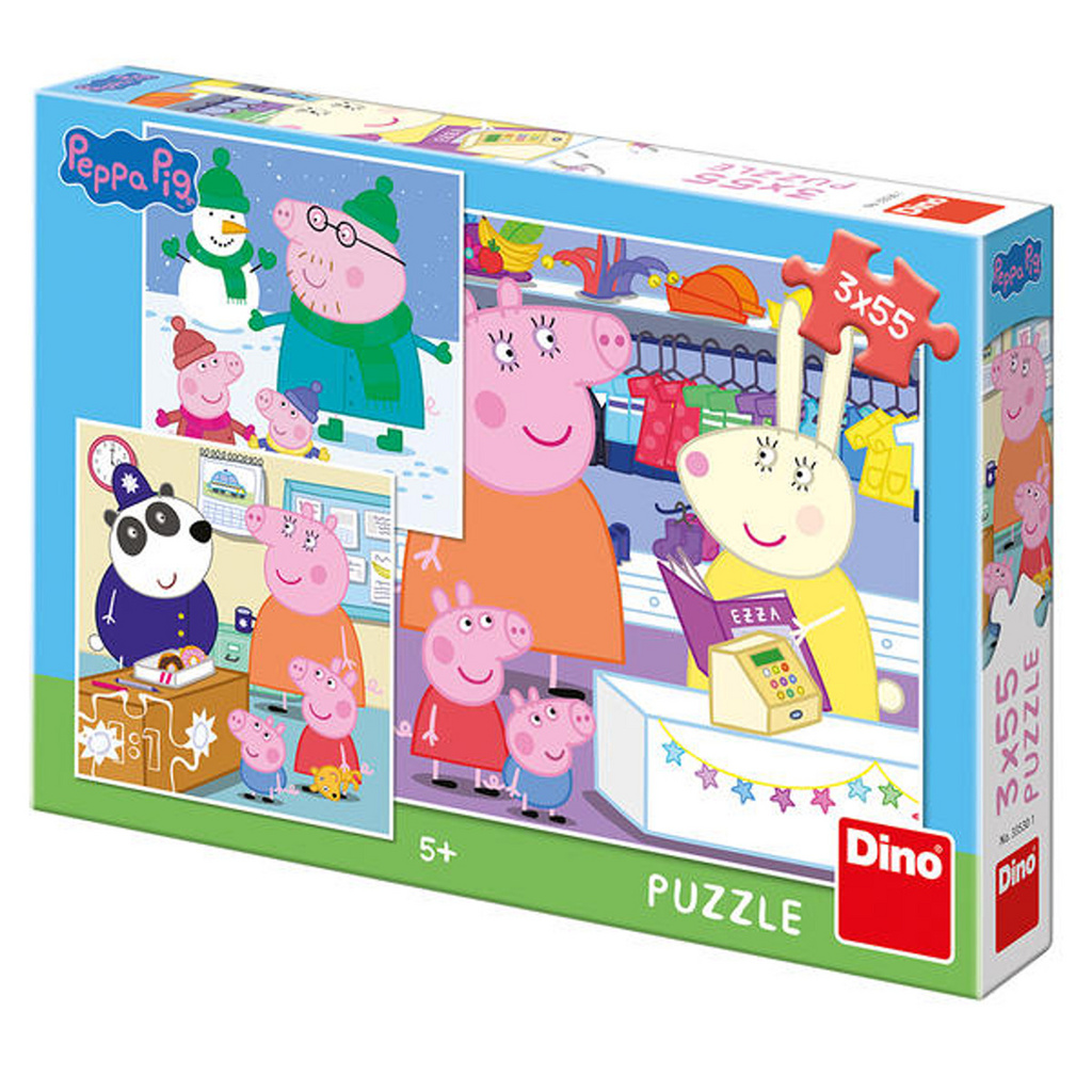 Puzzle 3x55 Peppa Pig Veselé odpoledne
