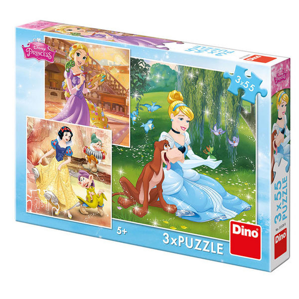 Puzzle 3x55 Princezny Volné odpoledne